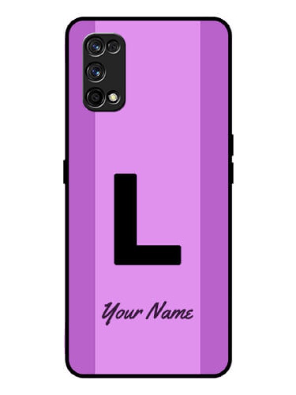 Custom Realme 7 Pro Custom Glass Phone Case - Tricolor custom text Design