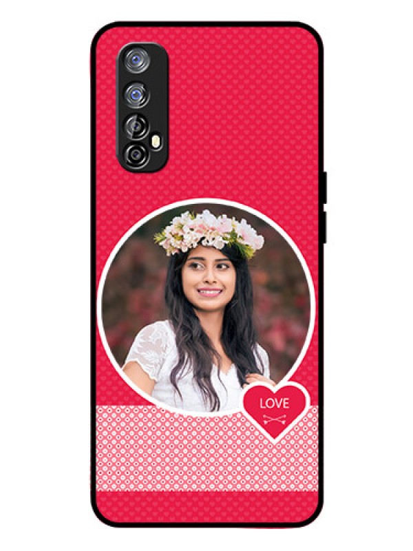 Custom Realme 7 Personalised Glass Phone Case  - Pink Pattern Design