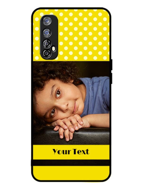 Custom Realme 7 Custom Glass Phone Case  - Bright Yellow Case Design