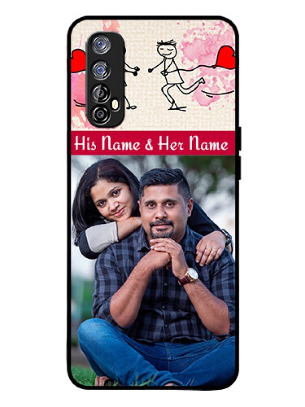 Custom Realme 7 Photo Printing on Glass Case  - You and Me Case Design