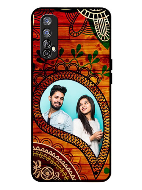 Custom Realme 7 Personalized Glass Phone Case  - Abstract Colorful Design