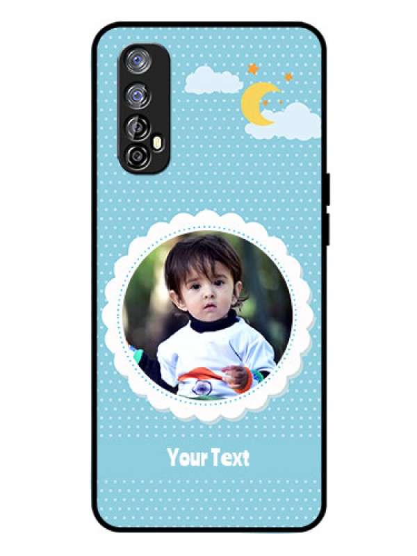 Custom Realme 7 Personalised Glass Phone Case  - Violet Pattern Design
