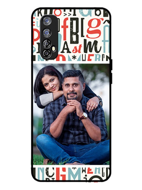 Custom Realme 7 Personalized Glass Phone Case  - Alphabet Design