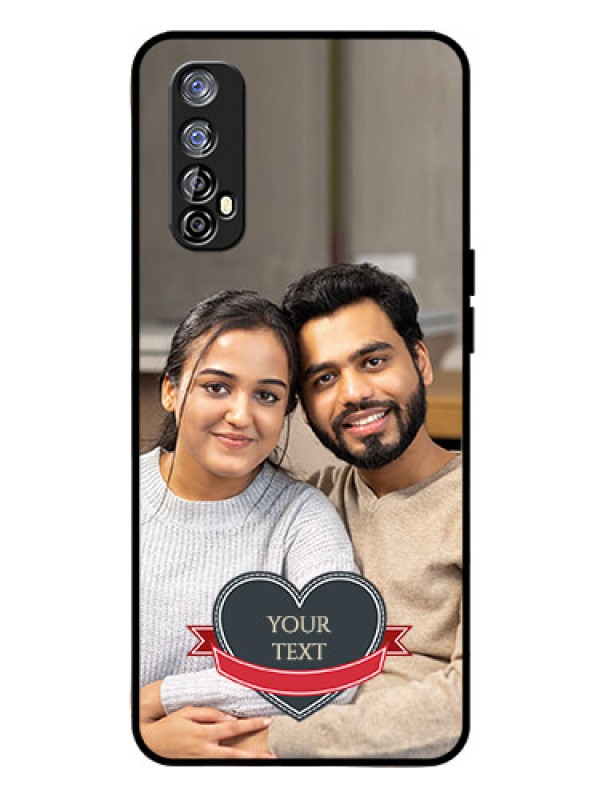 Custom Realme 7 Custom Glass Phone Case  - Just Married Couple Design