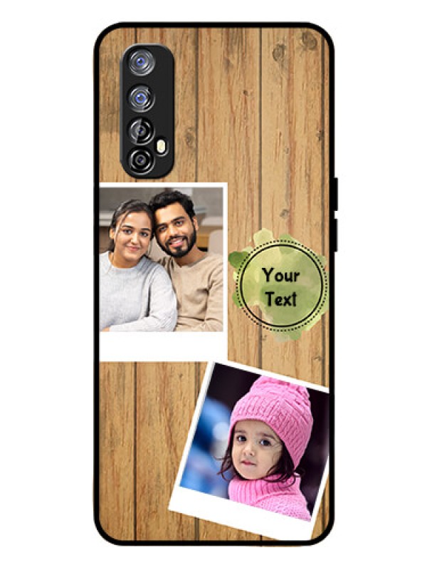 Custom Realme 7 Custom Glass Phone Case  - Wooden Texture Design