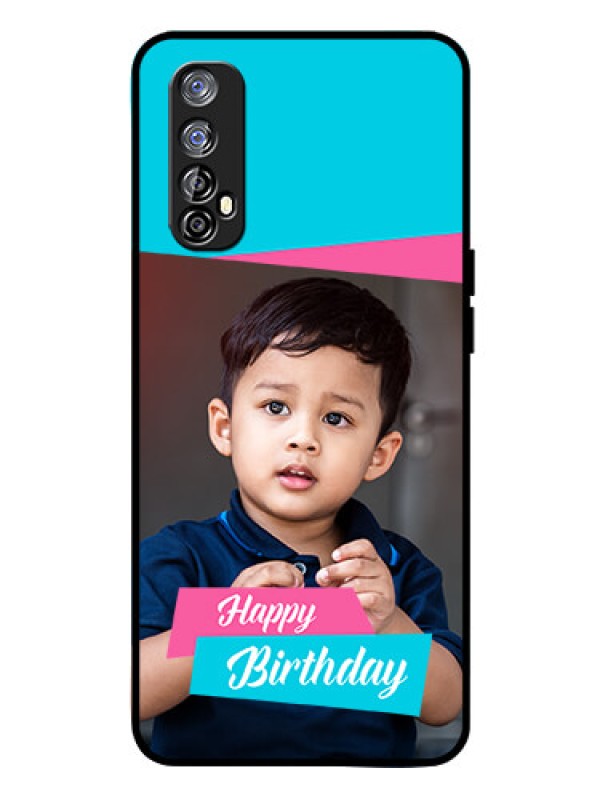 Custom Realme 7 Personalized Glass Phone Case  - Image Holder with 2 Color Design