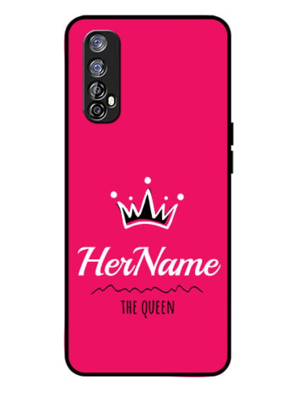 Custom Realme 7 Glass Phone Case Queen with Name