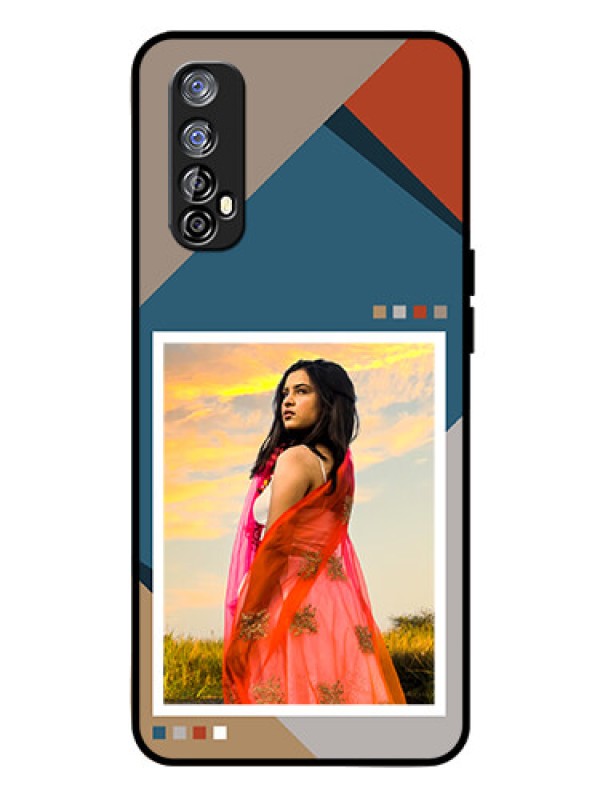 Custom Realme 7 Personalized Glass Phone Case - Retro color pallet Design