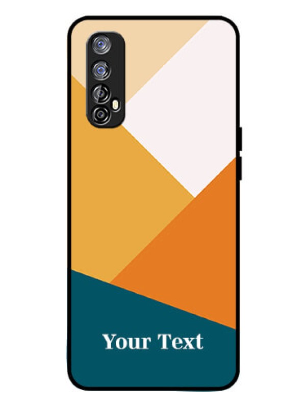 Custom Realme 7 Personalized Glass Phone Case - Stacked Multi-colour Design