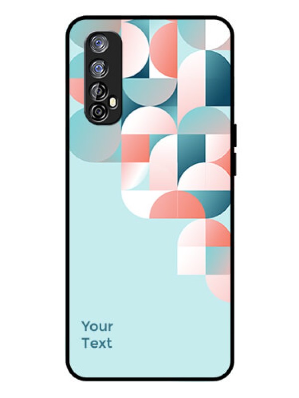Custom Realme 7 Custom Glass Phone Case - Stylish Semi-circle Pattern Design