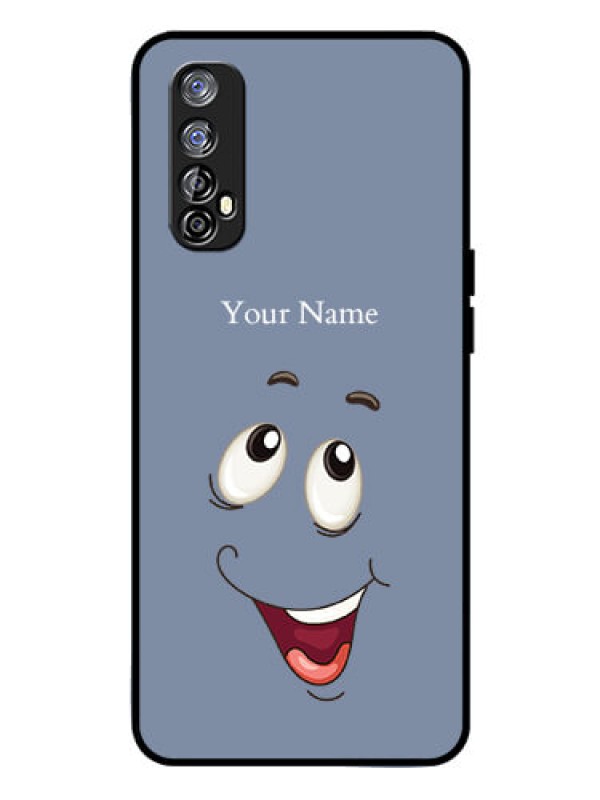 Custom Realme 7 Photo Printing on Glass Case - Laughing Cartoon Face Design