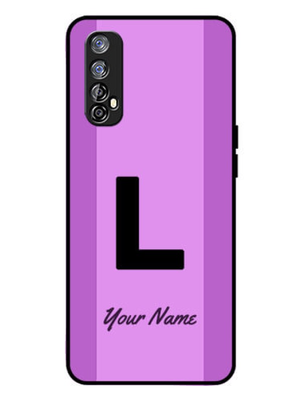 Custom Realme 7 Custom Glass Phone Case - Tricolor custom text Design