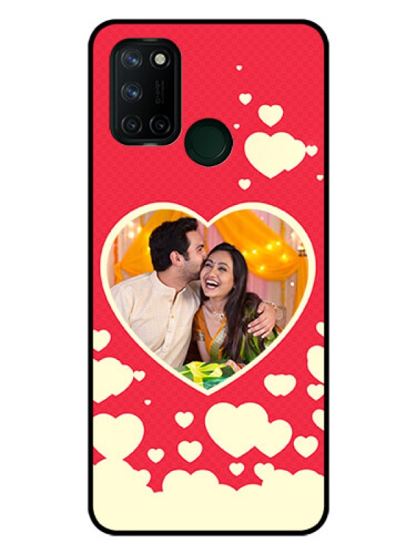 Custom Realme 7I Custom Glass Mobile Case  - Love Symbols Phone Cover Design