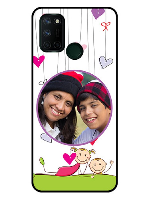 Custom Realme 7I Photo Printing on Glass Case  - Cute Kids Phone Case Design