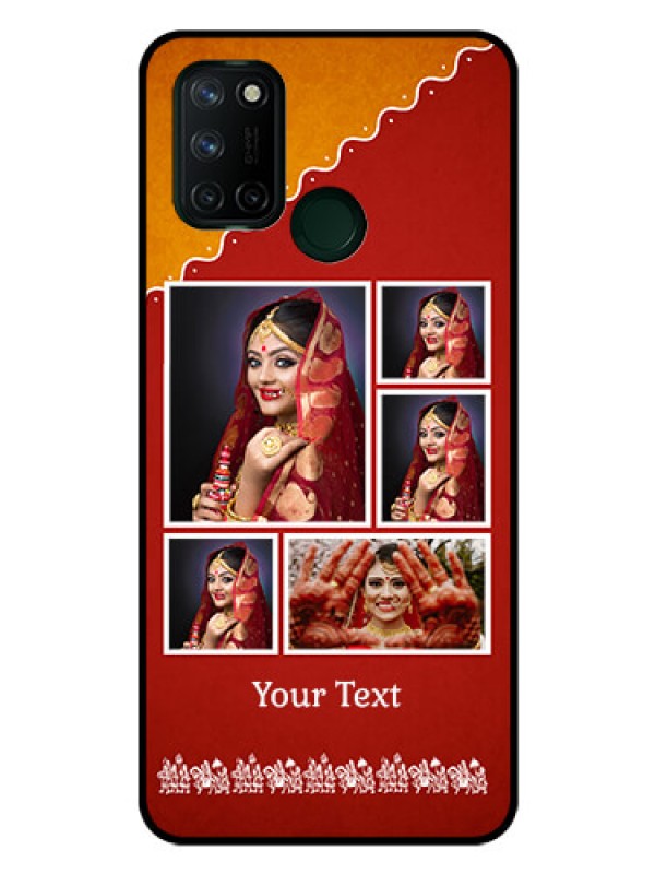 Custom Realme 7I Personalized Glass Phone Case  - Wedding Pic Upload Design
