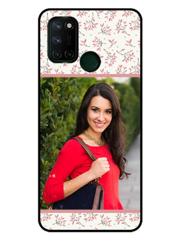 Custom Realme 7I Custom Glass Phone Case  - Premium Floral Design