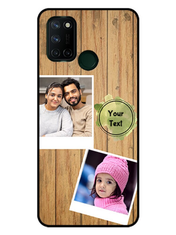 Custom Realme 7I Custom Glass Phone Case  - Wooden Texture Design