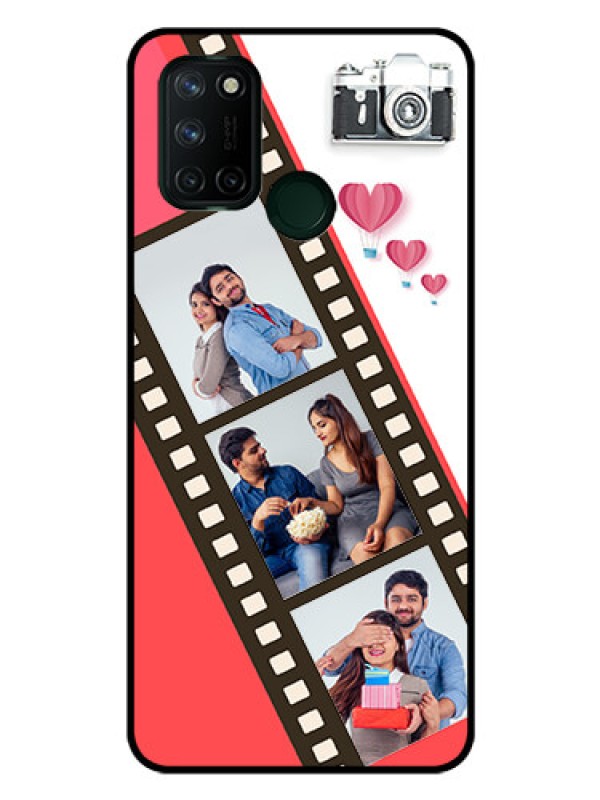 Custom Realme 7I Personalized Glass Phone Case  - 3 Image Holder with Film Reel