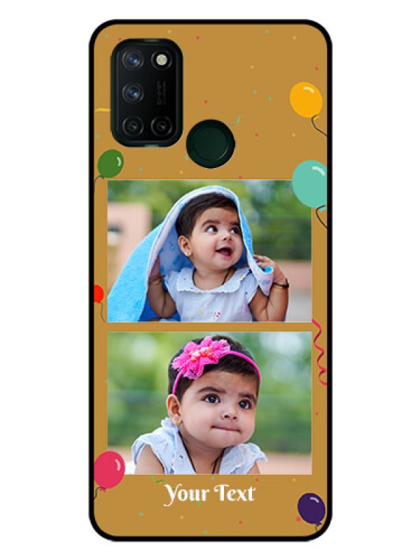 Custom Realme 7I Personalized Glass Phone Case  - Image Holder with Birthday Celebrations Design