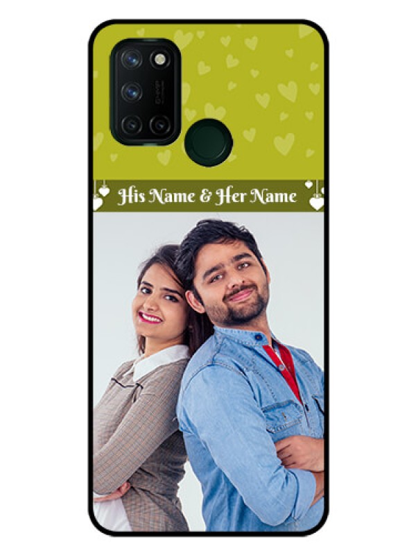 Custom Realme 7I Custom Glass Phone Case  - You & Me Heart Design