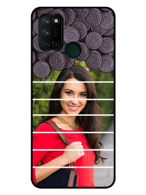 Custom Realme 7I Custom Glass Phone Case  - with Oreo Biscuit Design
