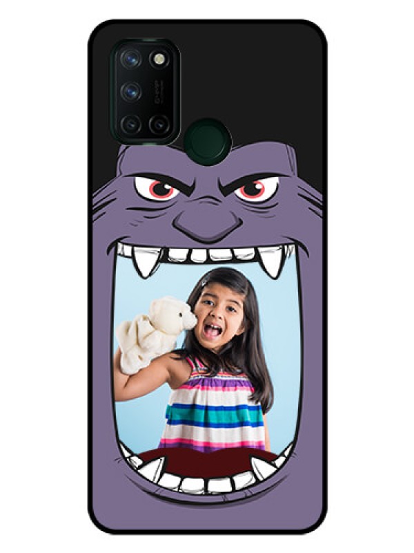 Custom Realme 7I Custom Glass Phone Case  - Angry Monster Design