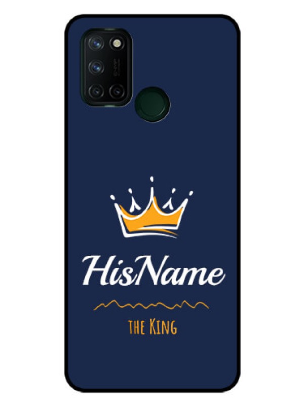 Custom Realme 7I Glass Phone Case King with Name