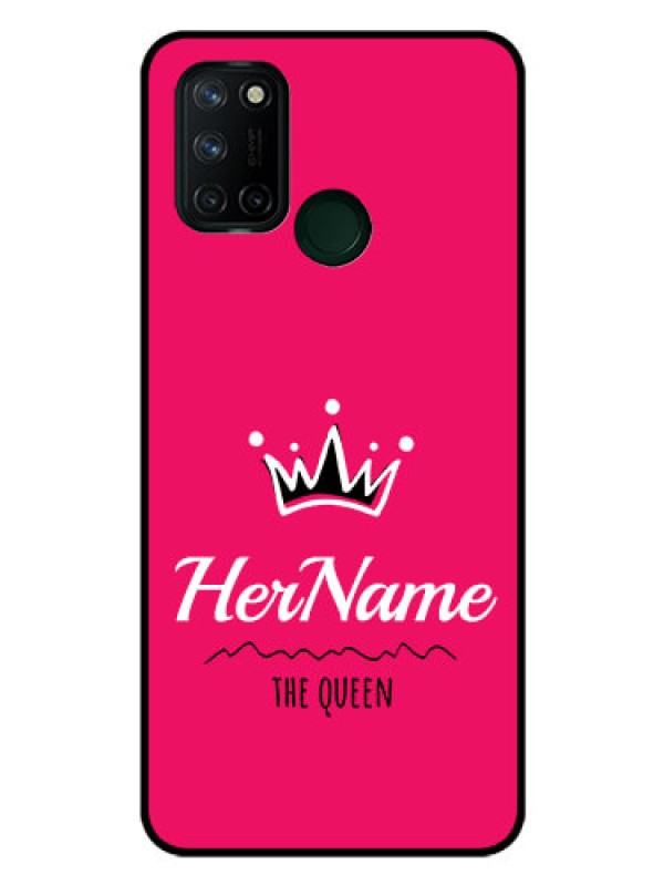 Custom Realme 7I Glass Phone Case Queen with Name