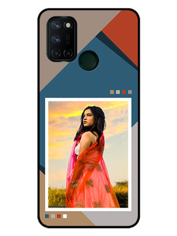 Custom Realme 7i Personalized Glass Phone Case - Retro color pallet Design