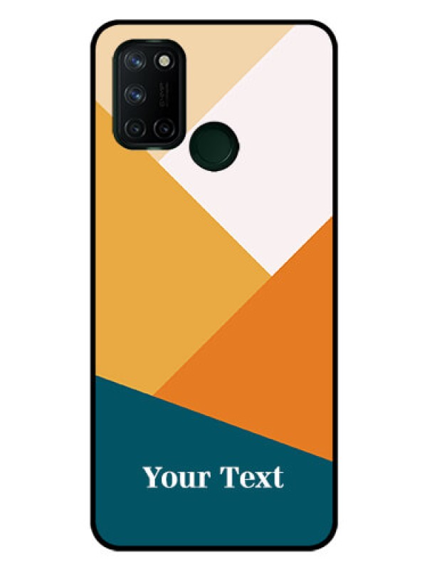 Custom Realme 7i Personalized Glass Phone Case - Stacked Multi-colour Design