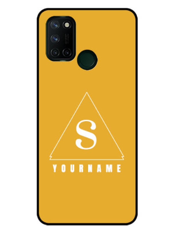 Custom Realme 7i Personalized Glass Phone Case - simple triangle Design