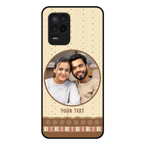 Realme 8 5G Custom Glass Mobile Case - Brown Dotted Mobile Case Design