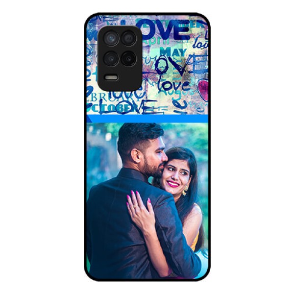 Realme 8 5G Custom Glass Mobile Case - Colorful Love Design