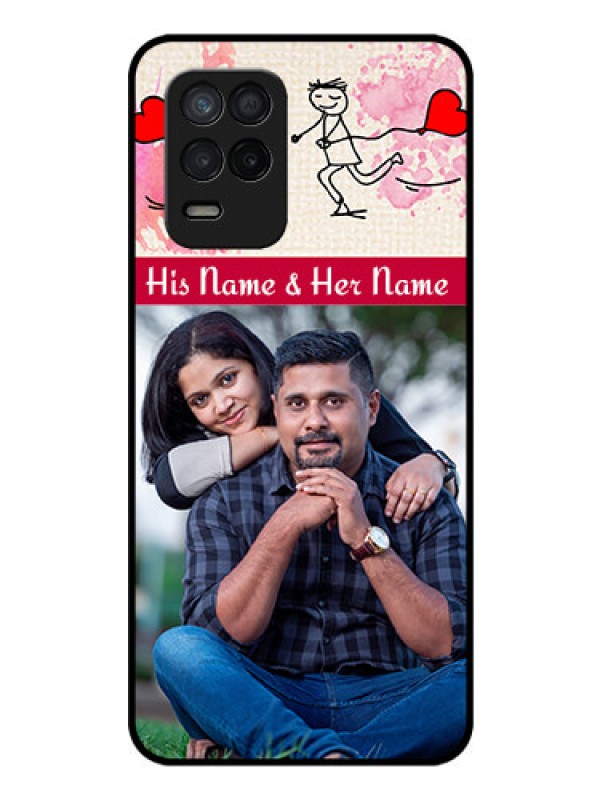Custom Realme 8 5G Photo Printing on Glass Case - You and Me Case Design