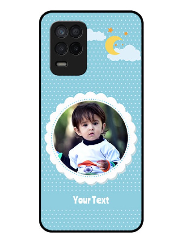 Custom Realme 8 5G Personalised Glass Phone Case - Violet Pattern Design