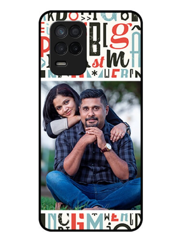 Custom Realme 8 5G Personalized Glass Phone Case - Alphabet Design