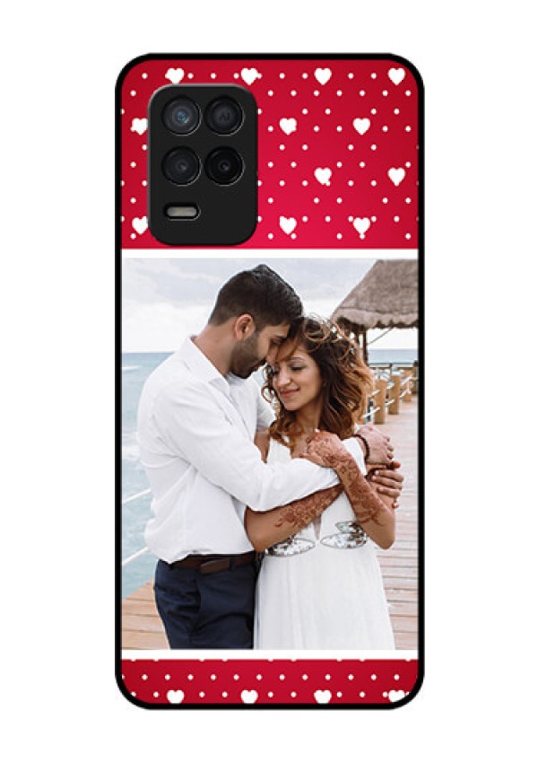 Realme 8 5G Photo Printing on Glass Case - Hearts Mobile Case Design