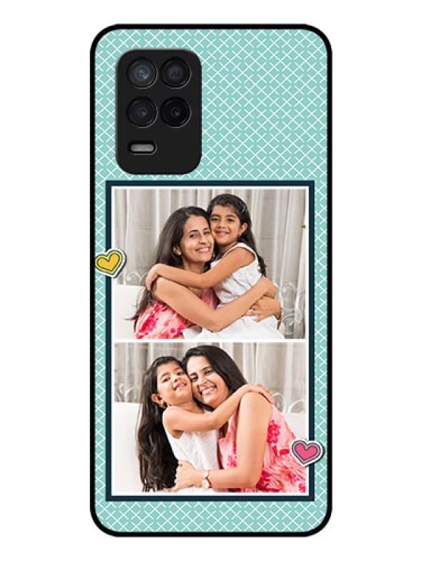 Custom Realme 8 5G Custom Glass Phone Case - 2 Image Holder with Pattern Design
