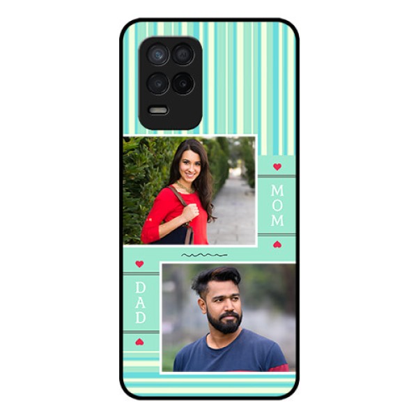 Realme 8 5G Custom Glass Phone Case - Mom & Dad Pic Design