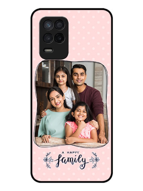 Custom Realme 8 5G Custom Glass Phone Case - Family with Dots Design