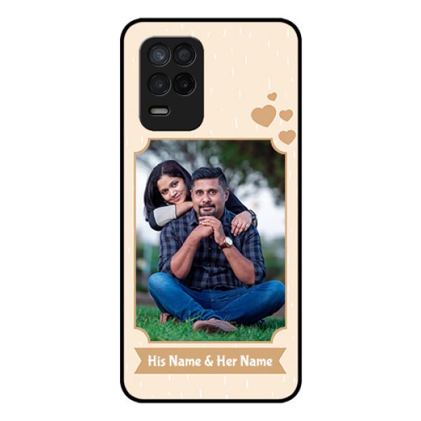 Realme 8 5G Custom Glass Phone Case - with confetti love design Realme 8 5G Custom Glass Phone Case - with confetti love design