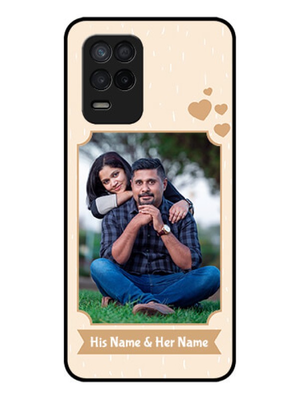 Custom Realme 8 5G Custom Glass Phone Case - with confetti love design 