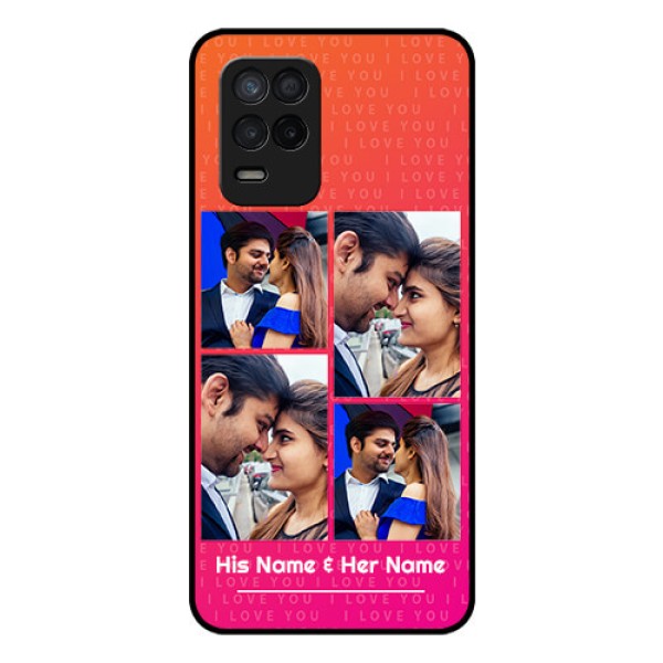 Realme 8 5G Custom Glass Phone Case - I Love You Pink Design