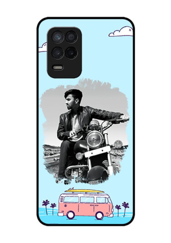 Realme 8 5G Photo Printing on Glass Case - Travel & Adventure Design