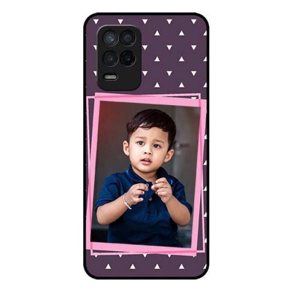 Realme 8 5G Custom Glass Mobile Case - Triangle Pattern Dotted Design Realme 8 5G Custom Glass Mobile Case - Triangle Pattern Dotted Design