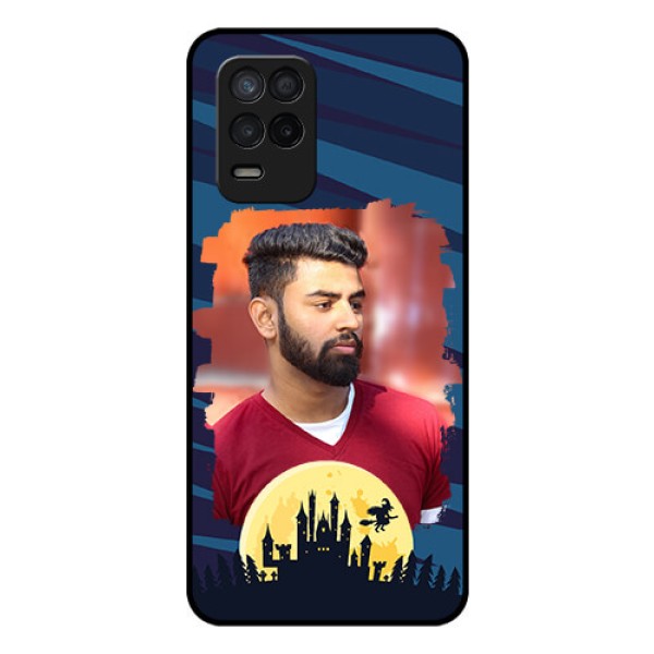 Realme 8 5G Photo Printing on Glass Case - Halloween Witch Design 
