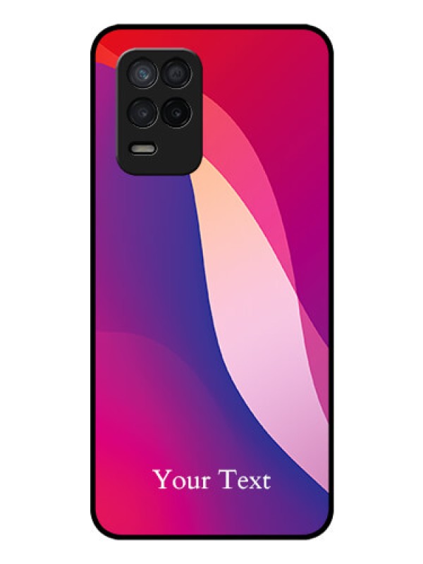 Custom Realme 8 5G Personalized Glass Phone Case - Digital abstract Overlap Design