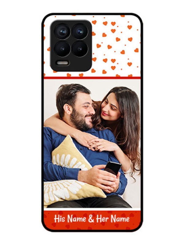 Custom Realme 8 Pro Custom Glass Phone Case - Orange Love Symbol Design