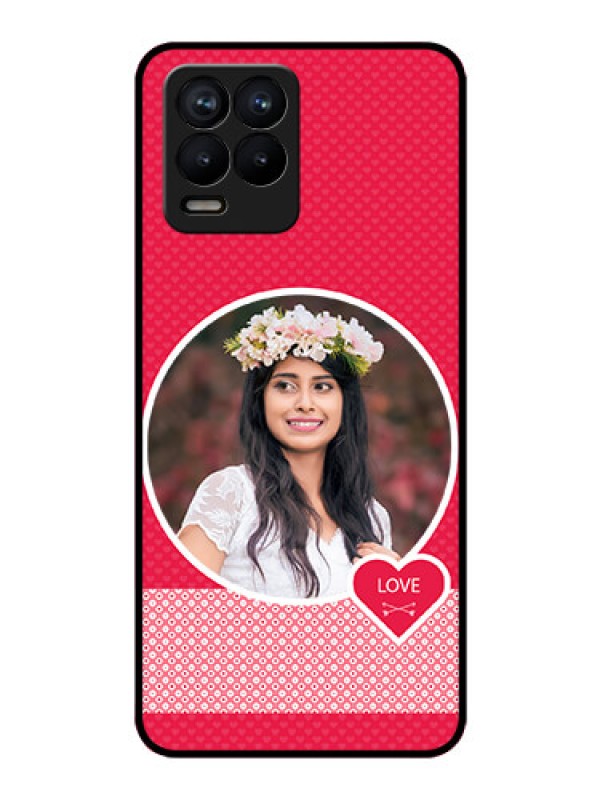 Custom Realme 8 Pro Personalised Glass Phone Case - Pink Pattern Design