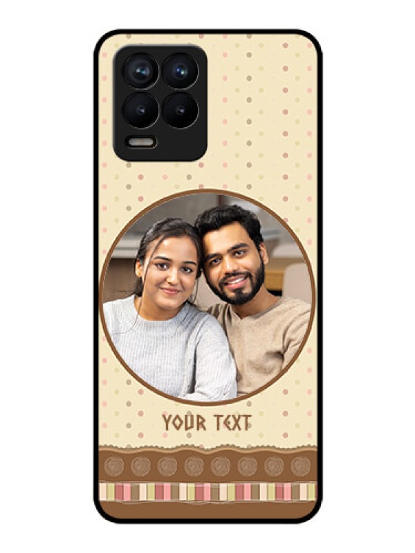 Custom Realme 8 Pro Custom Glass Mobile Case - Brown Dotted Mobile Case Design